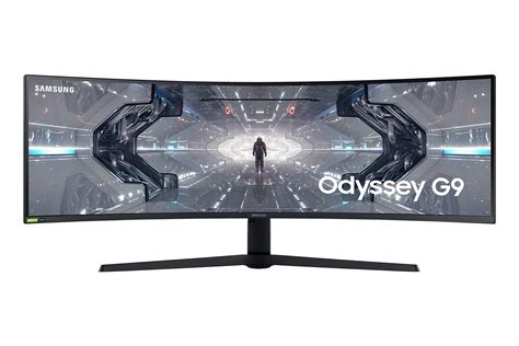SAMSUNG 49” Odyssey G9 Series DQHD 1000R Curved Gaming Monitor.